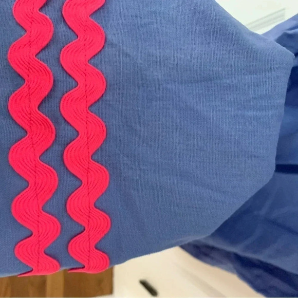 Sail to Sable Smocked Flutter Sleeve Dress with Ric Rac Trim NWT Size Small - Picture 8 of 8